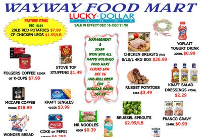 WayWay Food Mart Flyer December 18 to 31