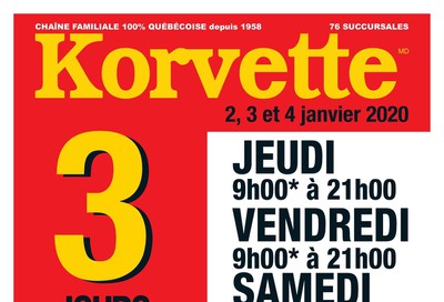 Korvette 3-Days Flyer January 2 to 4