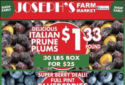 Joseph's Farm Market Flyer September 21 to 23