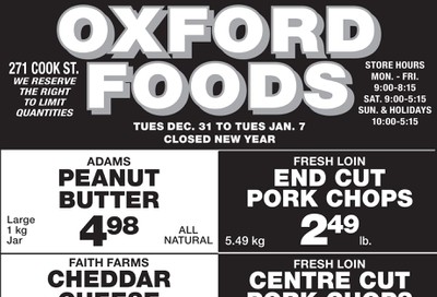 Oxford Foods Flyer December 31 to January 7