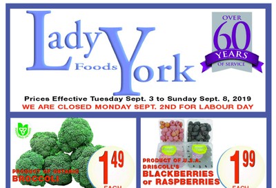 Lady York Foods Flyer September 3 to 8