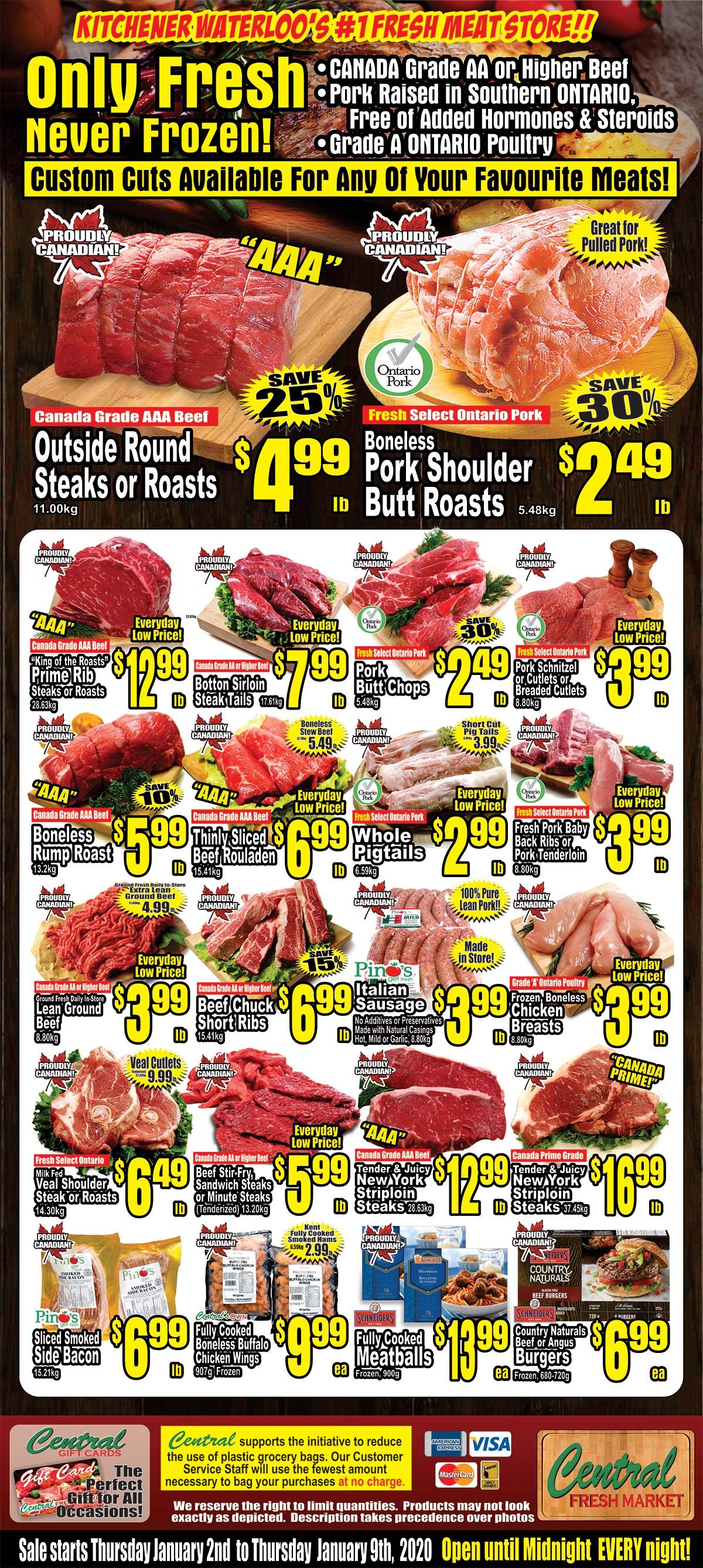 Central Fresh Market Flyer January 2 to 9