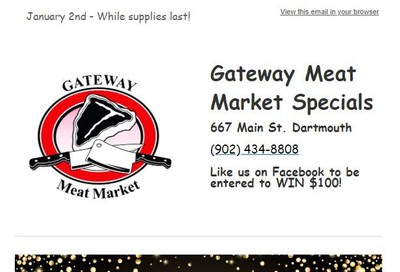Gateway Meat Market Flyer January 2 to 8