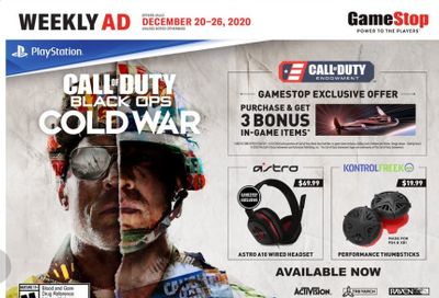 GameStop Weekly Ad Flyer December 20 to December 26