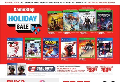 GameStop Weekly Ad Flyer December 20 to December 25