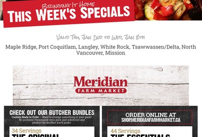 Meridian Meats and Seafood Flyer January 2 to 8