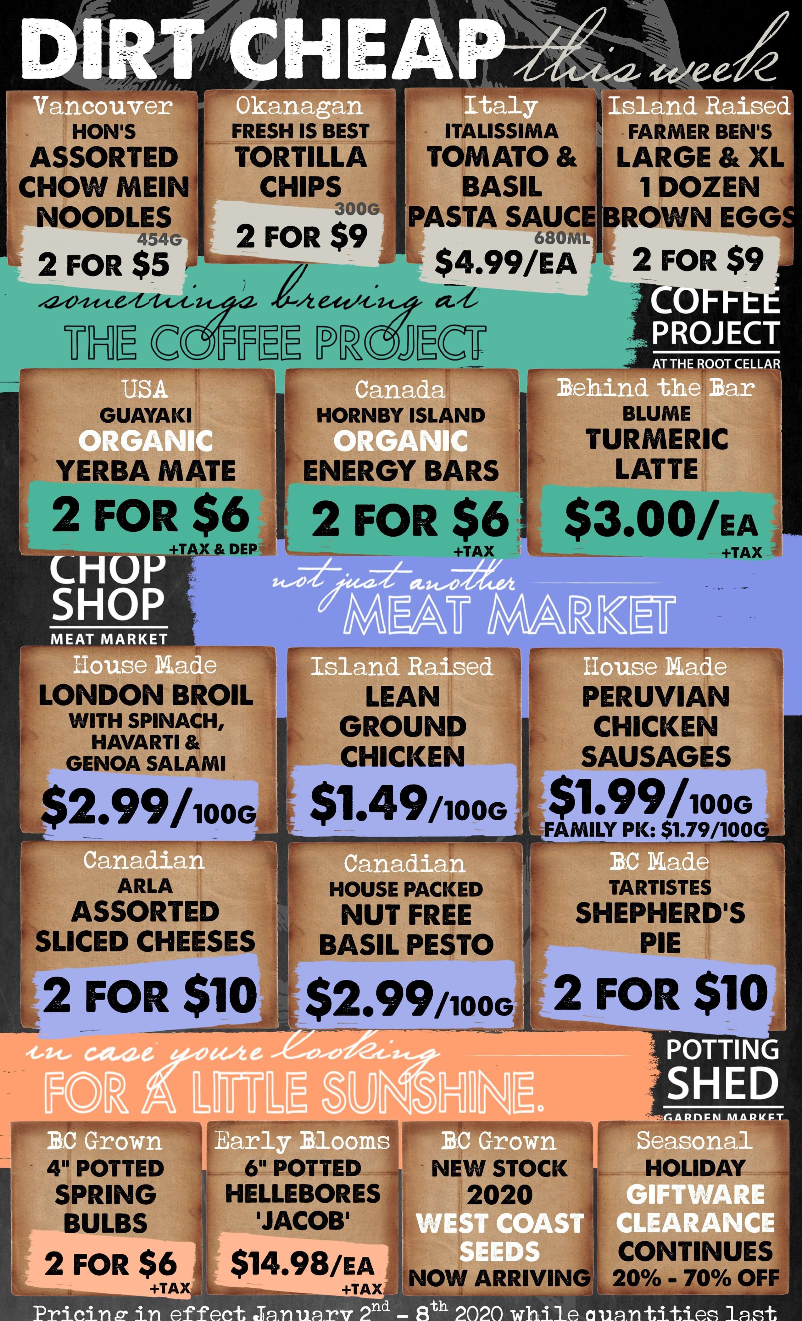 The Root Cellar Flyer January 2 to 8