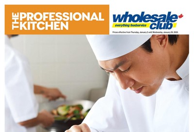 Wholesale Club The Professional Kitchen Flyer January 2 to 29