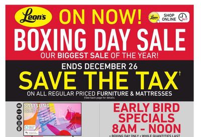 Leon's Boxing Day/Week Flyer December 24 to 31, 2020