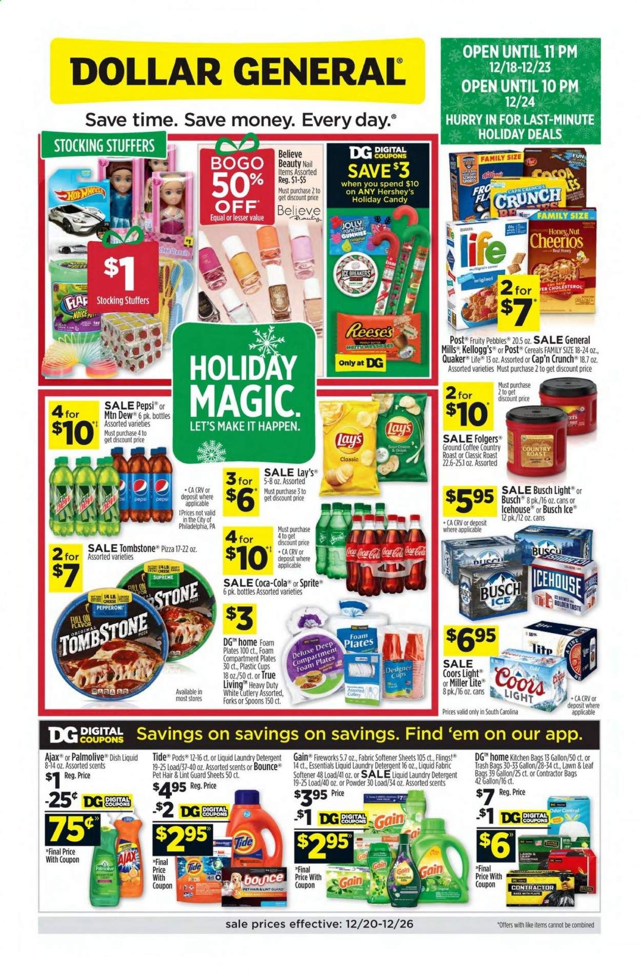 Dollar General (SC) Weekly Ad Flyer December 20 to December 26