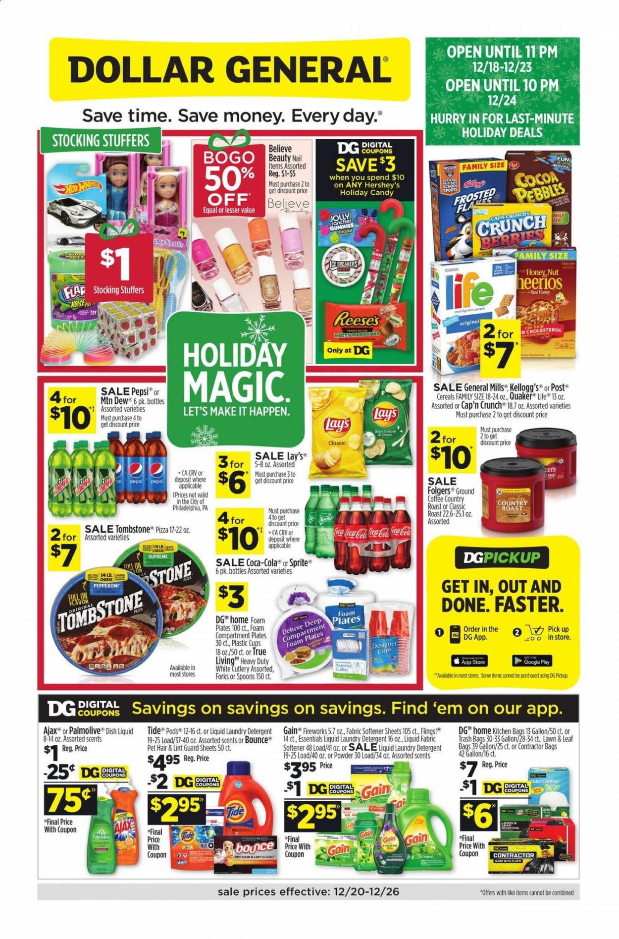 Dollar General (AR, GA, IA, KY, LA, MD, PA) Weekly Ad Flyer December 20 to December 26