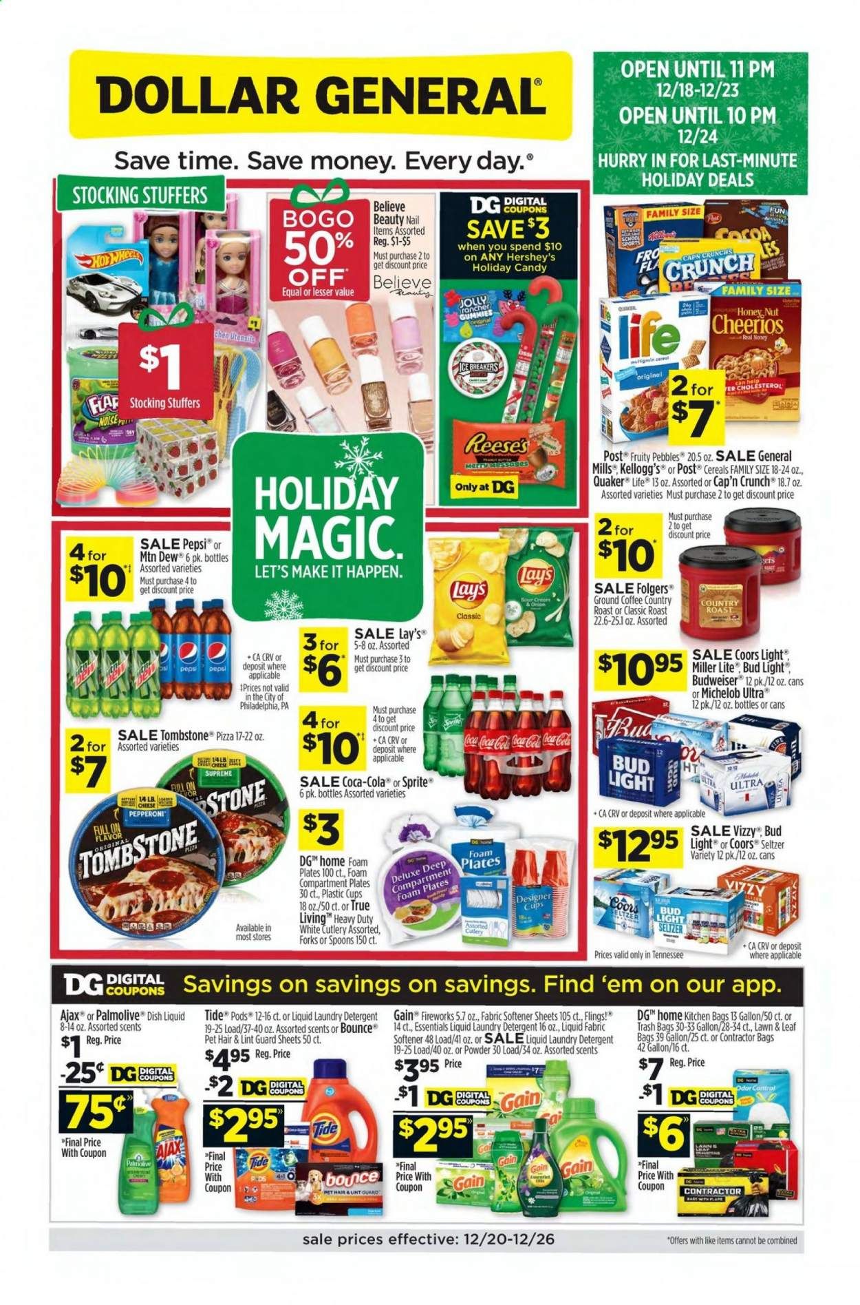 Dollar General (GA, TN) Weekly Ad Flyer December 20 to December 26