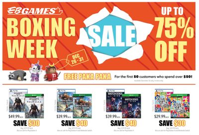 EB Games Boxing Day/Week Flyer December 26 to 31, 2020