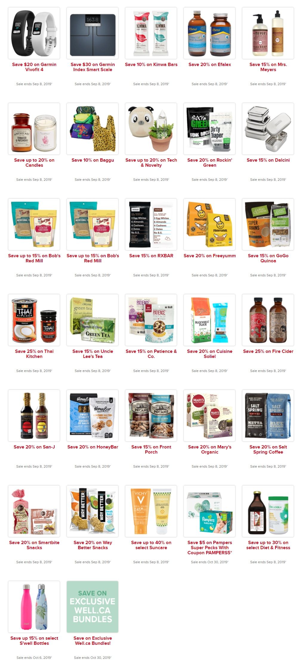 Well.ca Weekly Sales September 2 to 8