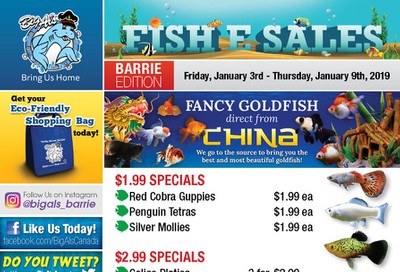 Big Al's (Barrie) Weekly Specials January 3 to 9