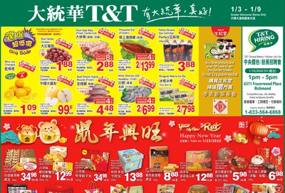 T&T Supermarket (BC) Flyer January 3 to 9