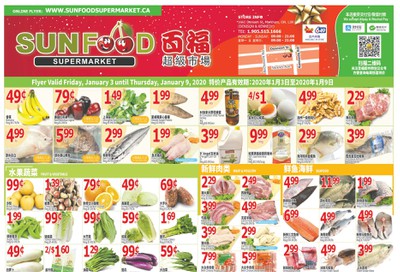 Sunfood Supermarket Flyer January 3 to 9
