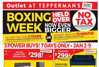 Outlet at Tepperman's Flyer January 2 to 9