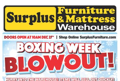 Surplus Furniture & Mattress Warehouse (Sydney) Flyer December 22 to January 4