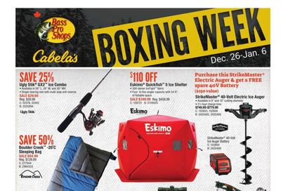 Cabela's Boxing Week Flyer December 26, 2020 to January 6, 2021