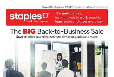 Staples The Big Back-to-Business Sale Flyer September 4 to 17