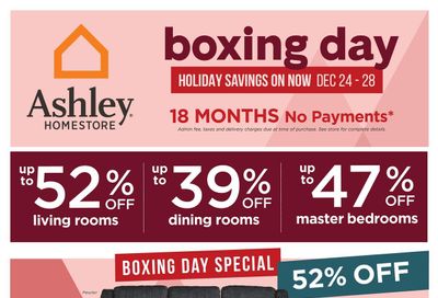 Ashley HomeStore (West) Boxing Day/Week Flyer December 23 to January 5