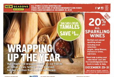 New Seasons Market (OR) Holiday Weekly Ad Flyer December 23 to December 29, 2020