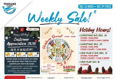 Tensuke Market Holiday Weekly Ad Flyer December 23 to December 29, 2020