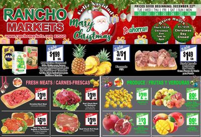 Rancho Markets Weekly Ad Flyer December 22 to December 28