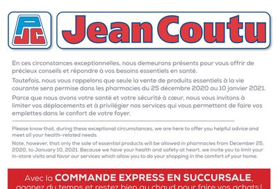 Jean Coutu (QC) Flyer December 26 to 31
