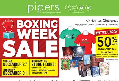 Pipers Superstore Flyer December 27 to 31