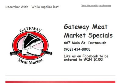 Gateway Meat Market Flyer December 24 to 30
