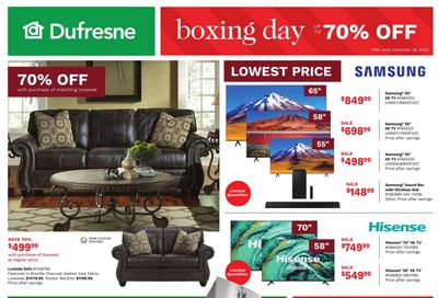 Dufresne Boxing Day Flyer December 24 to 28