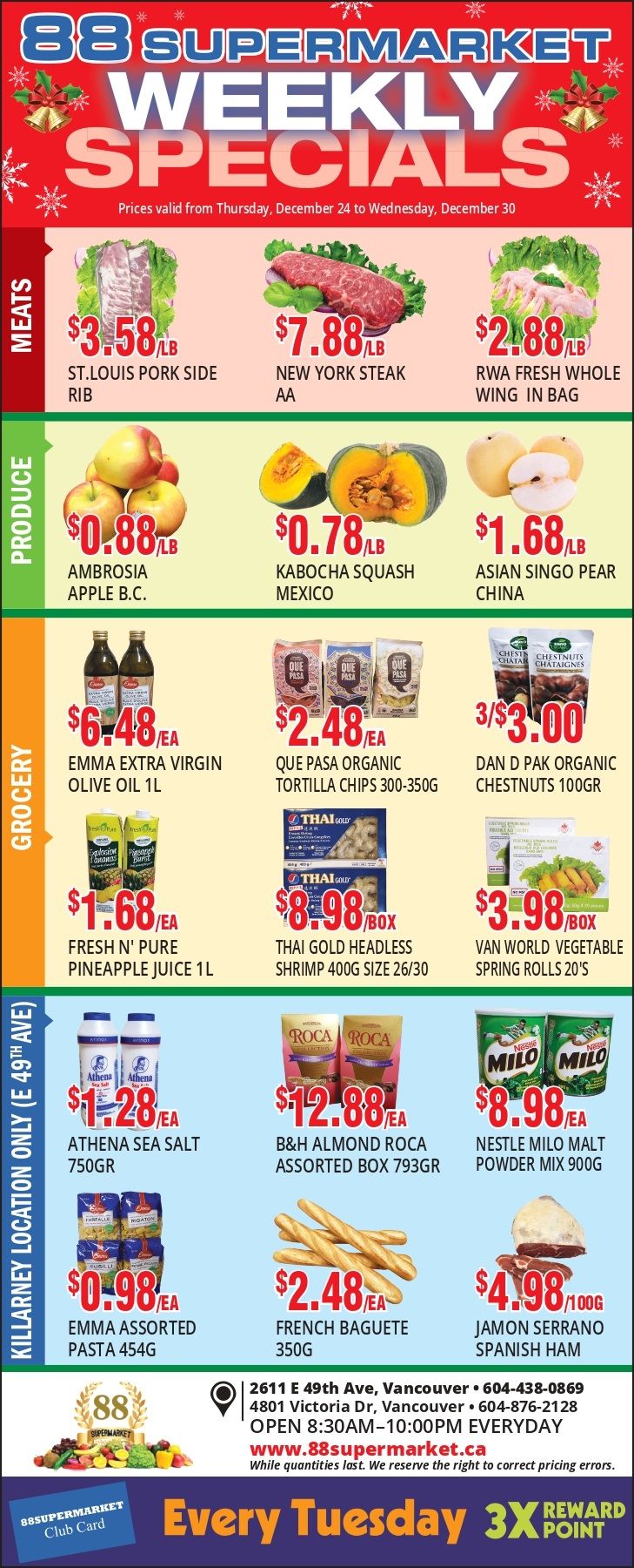 88 Supermarket Flyer December 24 to 30