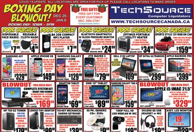 TechSource Boxing Week Flyer December 26 to January 8
