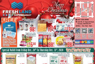 FreshLand Supermarket Flyer December 24 to 31
