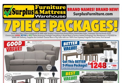 Surplus Furniture & Mattress Warehouse (Thunder Bay) Flyer September 3 to 30