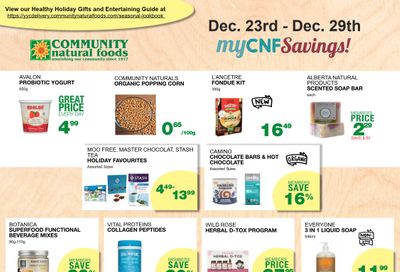 Community Natural Foods Flyer December 23 to 29