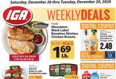 IGA Weekly Ad Flyer December 26 to December 29