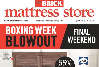 The Brick Mattress Store Flyer January 3 to 6