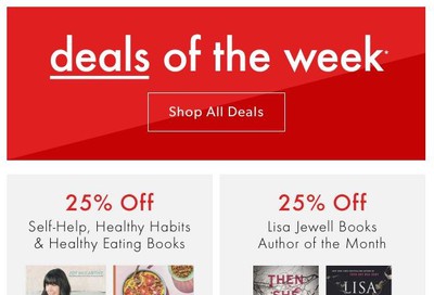 Chapters Indigo Online Deals of the Week January 6 to 12