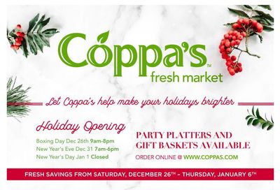 Coppa's Fresh Market Flyer December 26 to January 6