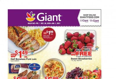Giant Food Weekly Ad Flyer December 26 to January 1