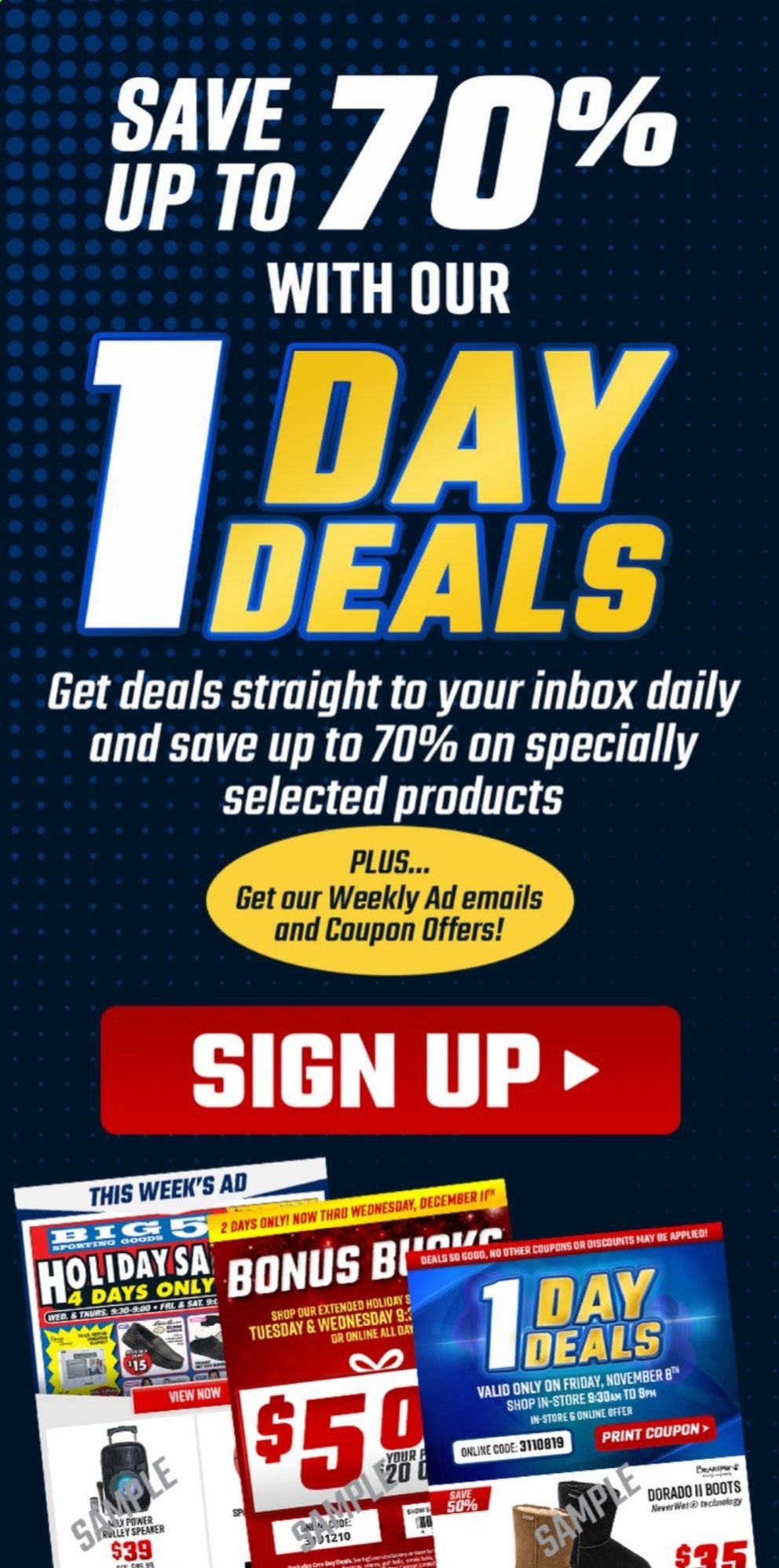 Big 5 Weekly Ad Flyer December 20 to December 26
