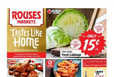 Rouses Markets (AL, LA, MS) Weekly Ad Flyer December 26 to December 30
