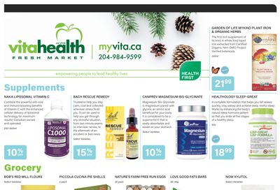 Vita Health Fresh Market Flyer December 18 to January 3