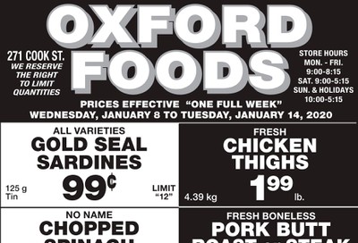 Oxford Foods Flyer January 8 to 14
