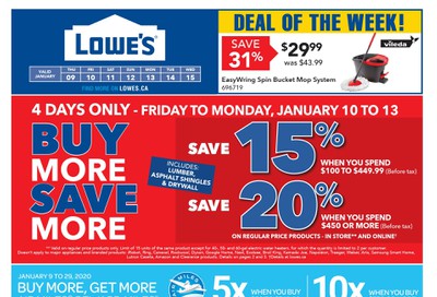 Lowe's Flyer January 9 to 15