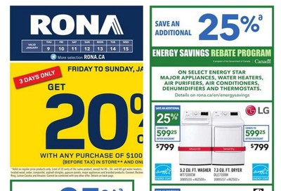 Rona (ON) Flyer January 9 to 15