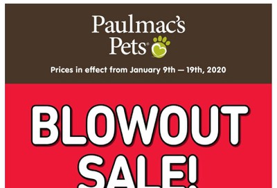 Paulmac's Pets Flyer January 9 to 19